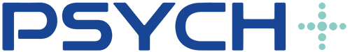 PsychPlus Logo with blue background